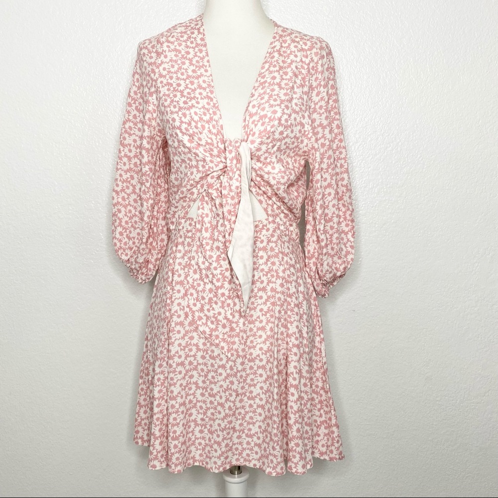 BNDI Pink Floral Print Dress - Picture 1 of 7